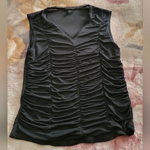 Ruffle Black Top